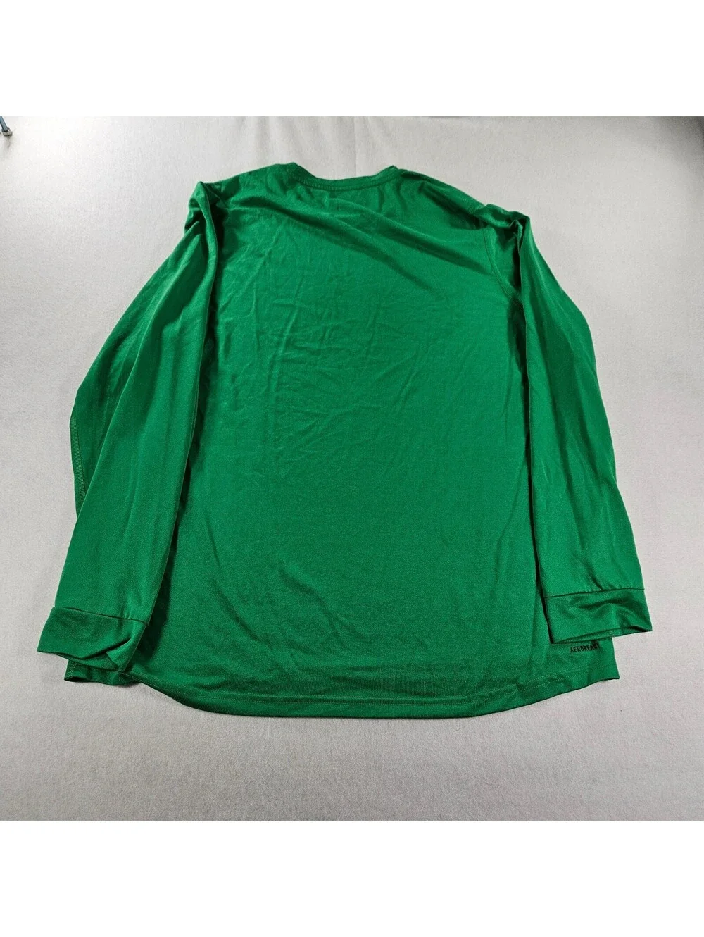 Adidas Creator Tee Shirt Mens XL Green Long Sleeve Centered White Logo Polyester